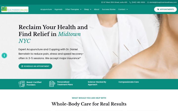 Screenshot of bluephoenixwellness.com
