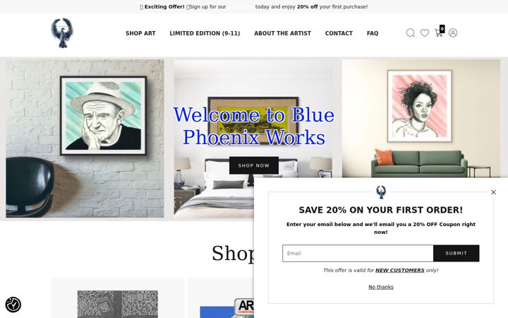Screenshot of bluephoenixworks.com