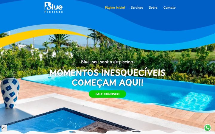 Screenshot of bluepiscinasoficial.com.br