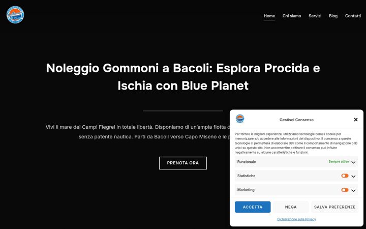Screenshot of blueplanetbacoli.it