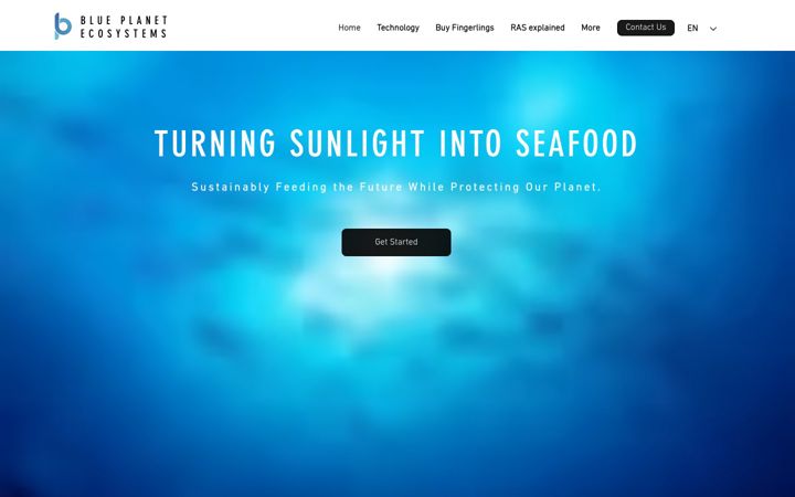 Screenshot of blueplanetecosystems.com