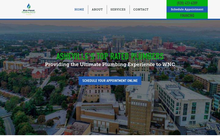 Screenshot of blueplanetplumbing.com