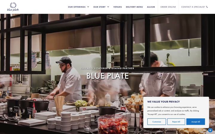 Screenshot of blueplatechicago.com