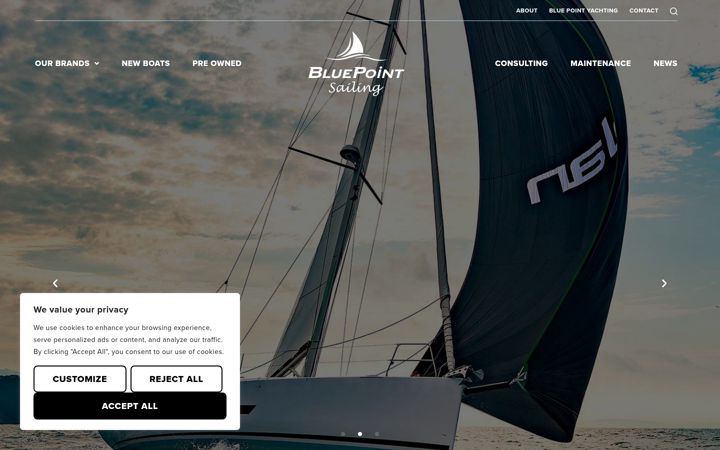 Screenshot of bluepoint-sailing.com