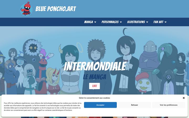 Screenshot of blueponcho.art