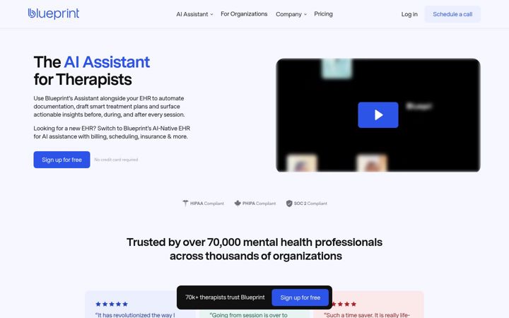 Captura de ecrã de blueprint-health.com