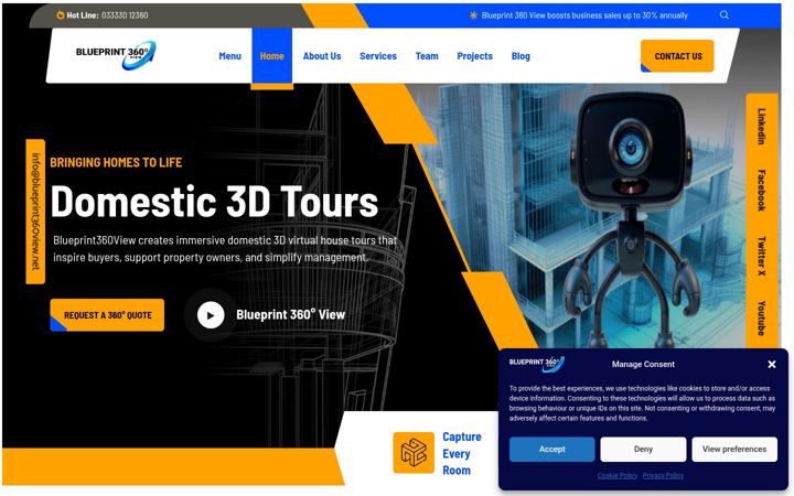 Screenshot of blueprint360view.net