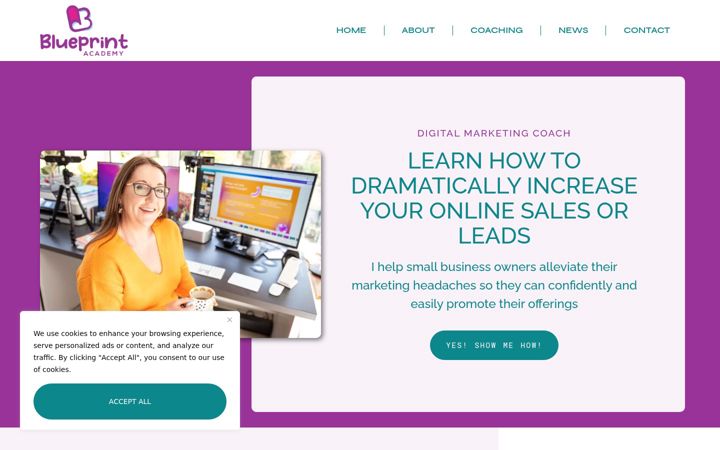 Screenshot of blueprintacademy.co.uk