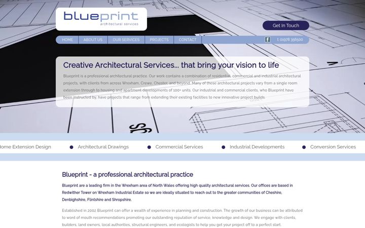 Screenshot of blueprintarchitectural.com