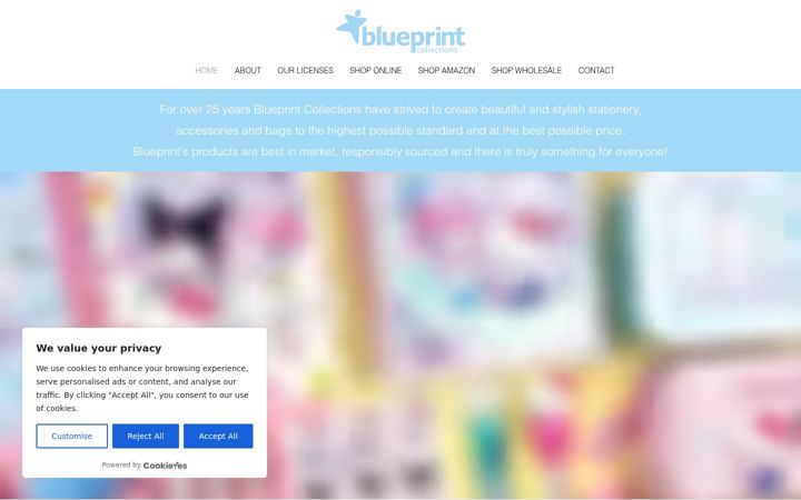 Screenshot of blueprintcollections.co.uk