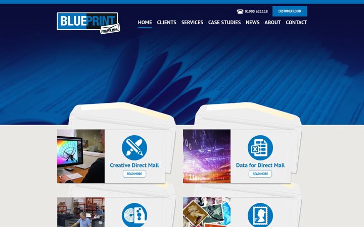 Screenshot of blueprintdirectmail.co.uk