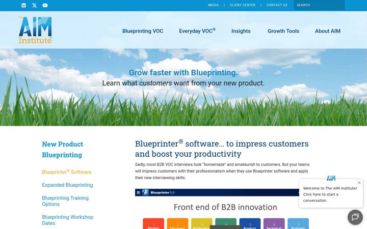 Screenshot of blueprinter5.com
