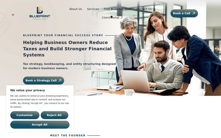 Screenshot of blueprintfinancialgrp.com
