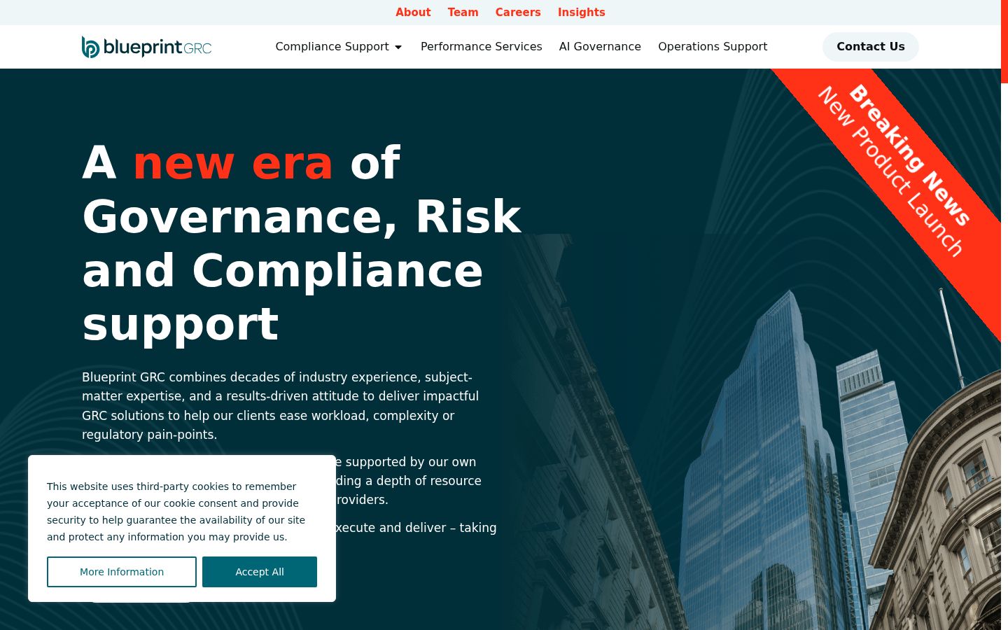 Screenshot of the consent banner shown before any interaction
