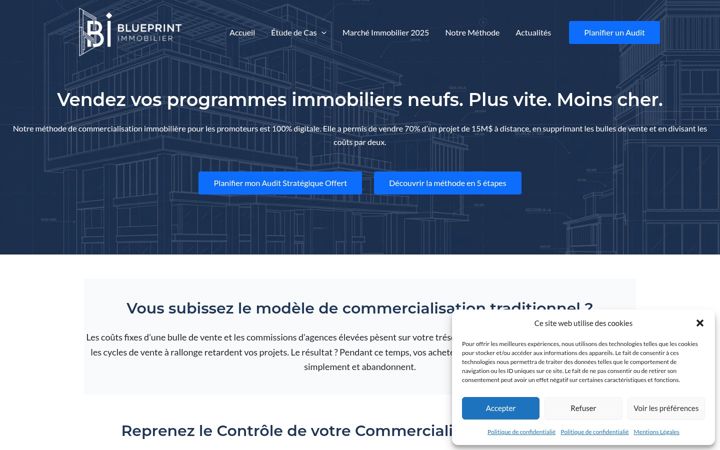Screenshot of blueprintimmobilier.com