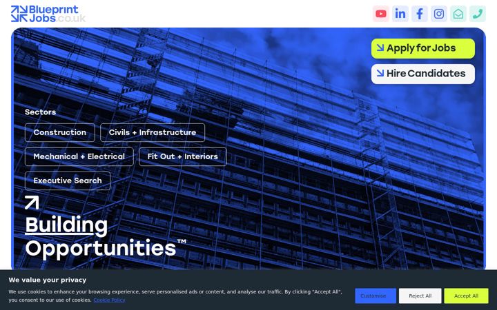 Screenshot of blueprintjobs.co.uk