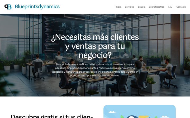 Screenshot of blueprintsdynamics.com