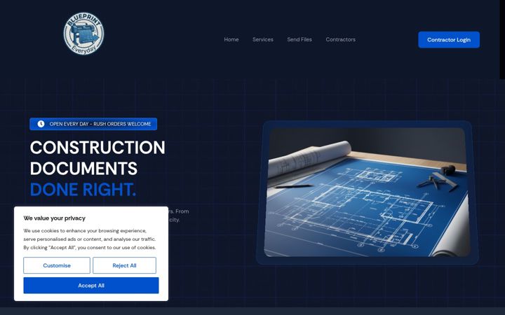 Screenshot of blueprintseveryday.shop