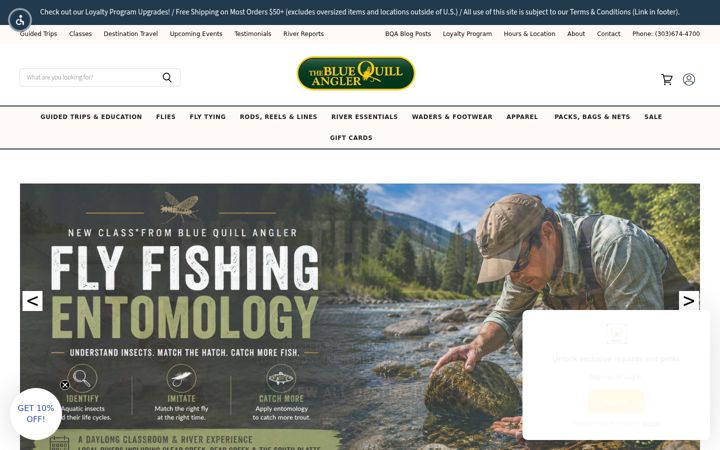 Screenshot of bluequillangler.com