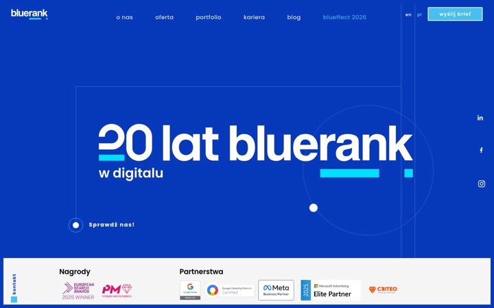 Screenshot of bluerank.com