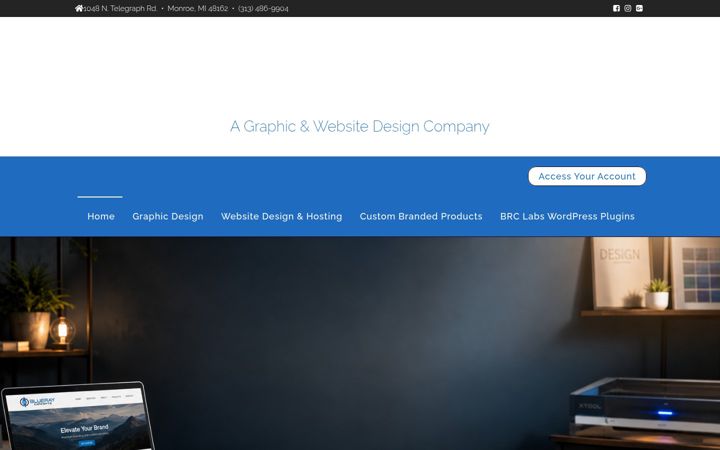 Screenshot of bluerayconcepts.com