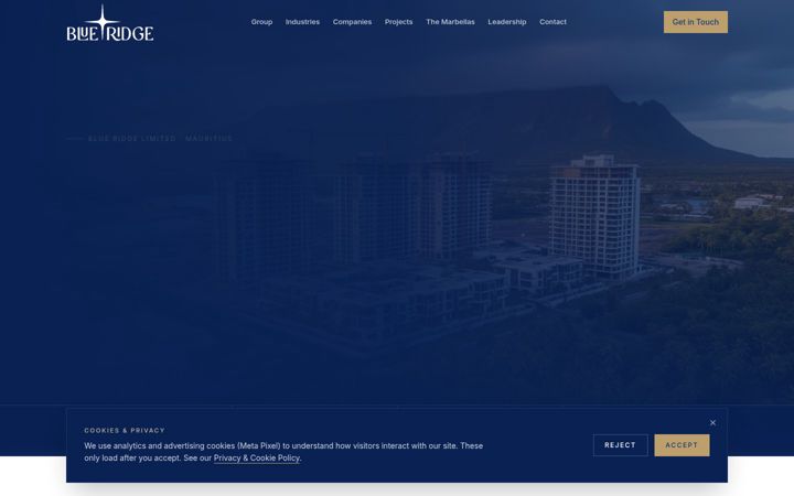 Screenshot of blueridge.mu