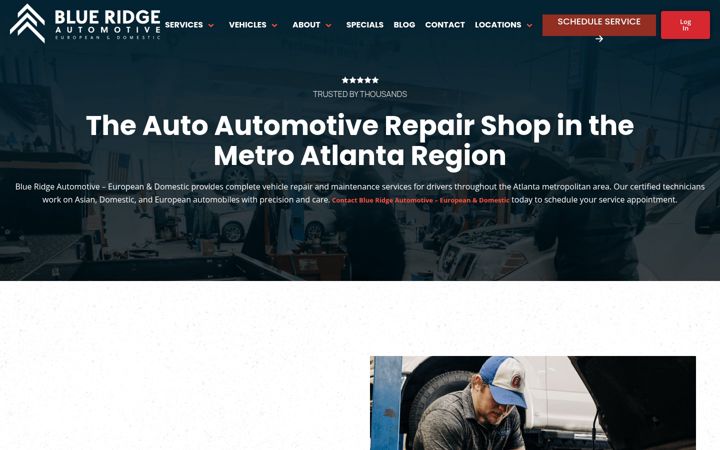 Zrzut ekranu blueridgeauto.co