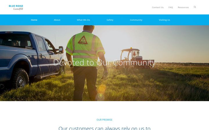 Screenshot of blueridgelandfill.com