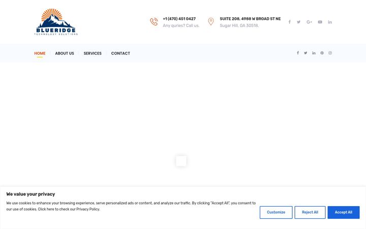 Screenshot of blueridgetek.com