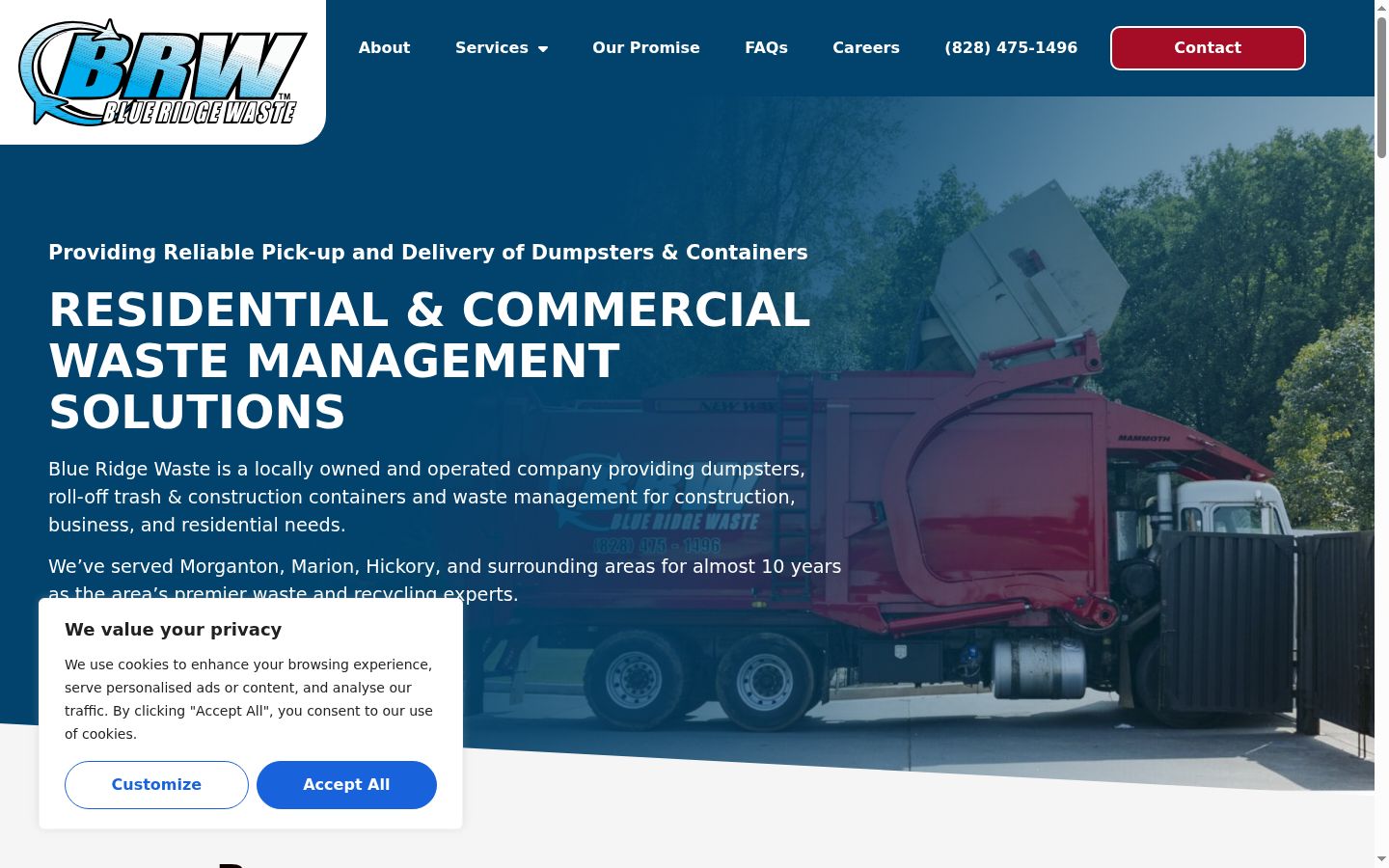 Screenshot of the consent banner shown before any interaction