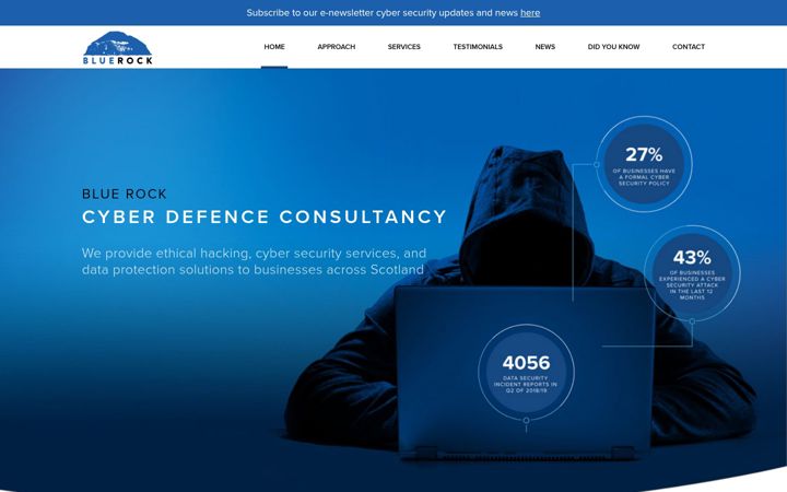 Screenshot of bluerockcd.co.uk