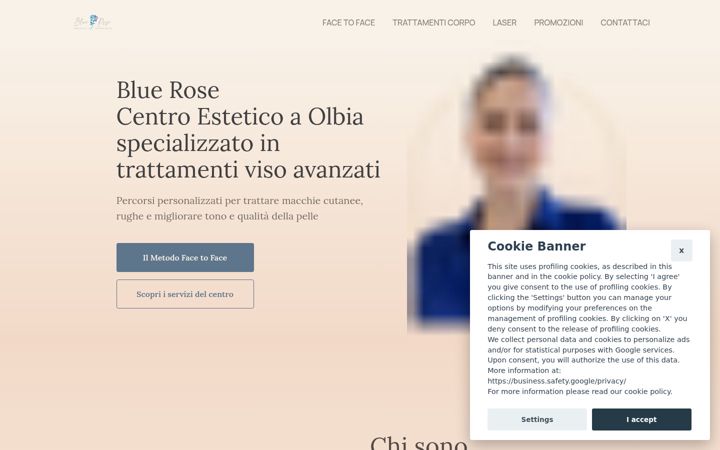 Screenshot of bluerosedermoestetica.it