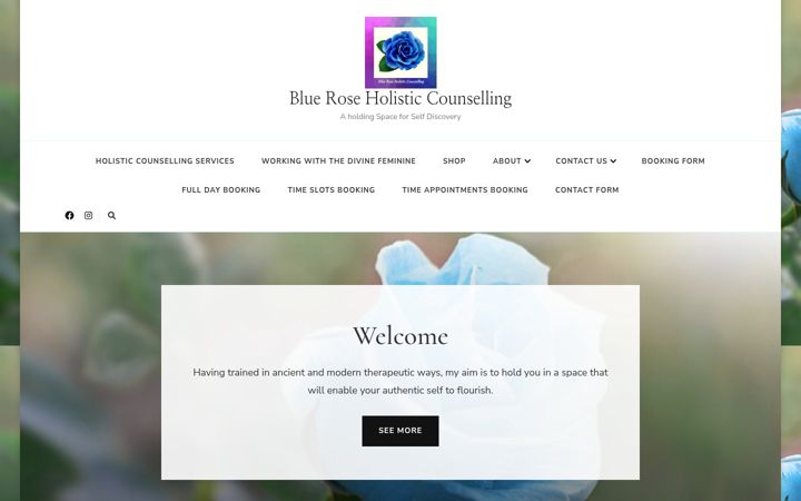 Screenshot ta' blueroseholisticcounselling.com