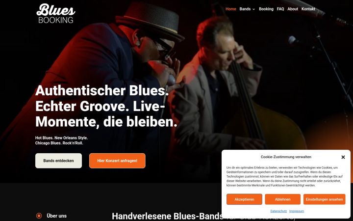 Screenshot of blues-booking.com