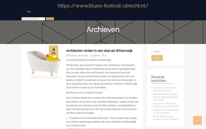 Screenshot ta' blues-festival-utrecht.nl