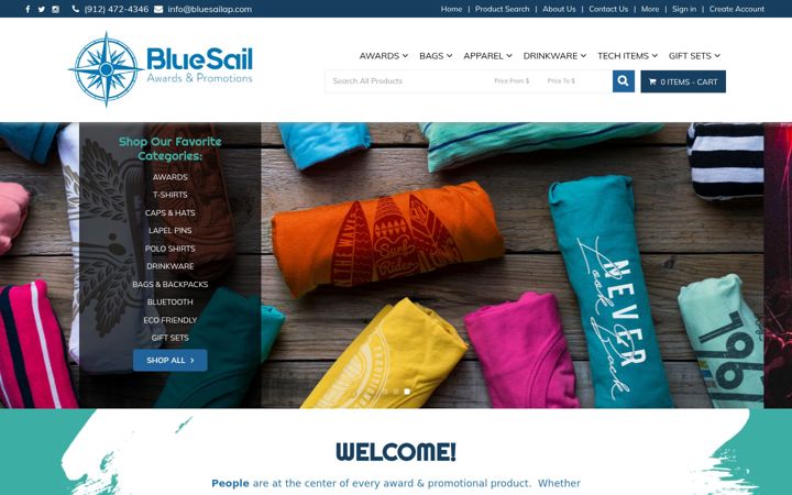 Screenshot of bluesailap.com