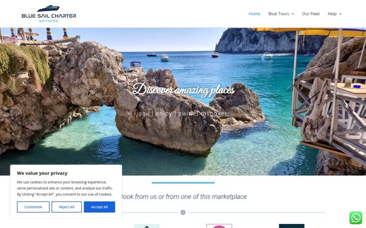 Screenshot of bluesailcharter.it