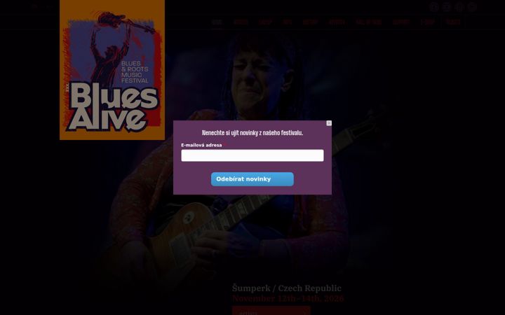 Screenshot of bluesalive.cz
