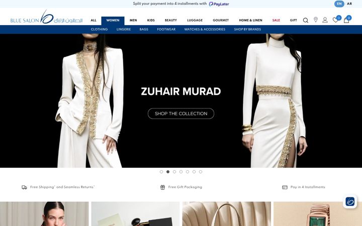 Screenshot of bluesalon.com