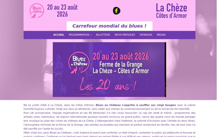 Screenshot of bluesauchateau.com