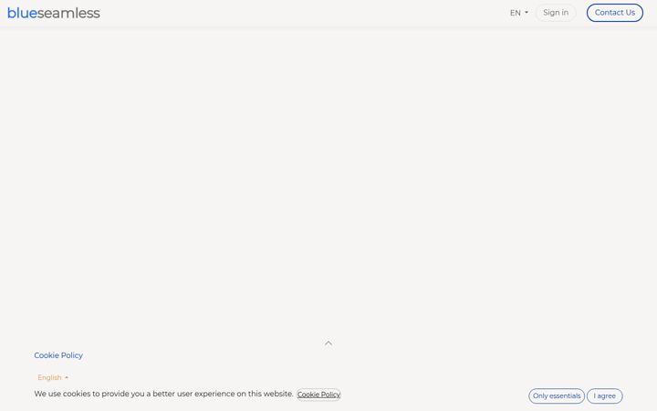 Screenshot of blueseamless.com