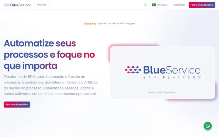 Screenshot of blueservice.com.br
