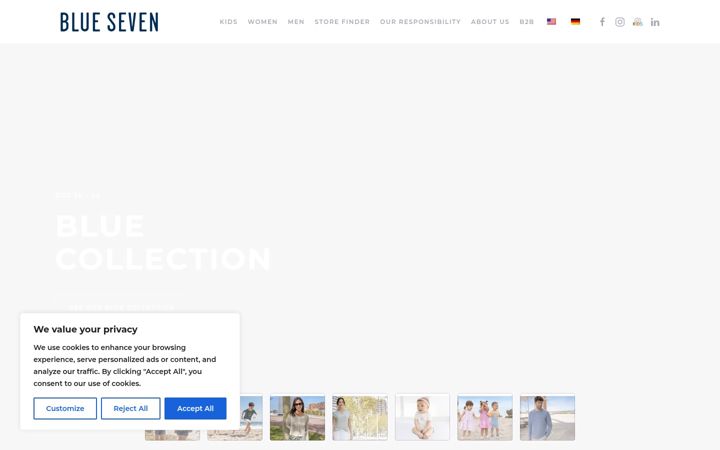 Screenshot of blueseven.com