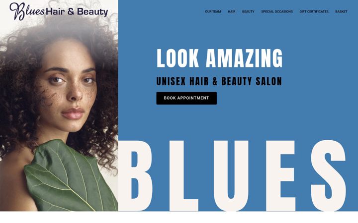 Screenshot of blueshairandbeauty.co.uk