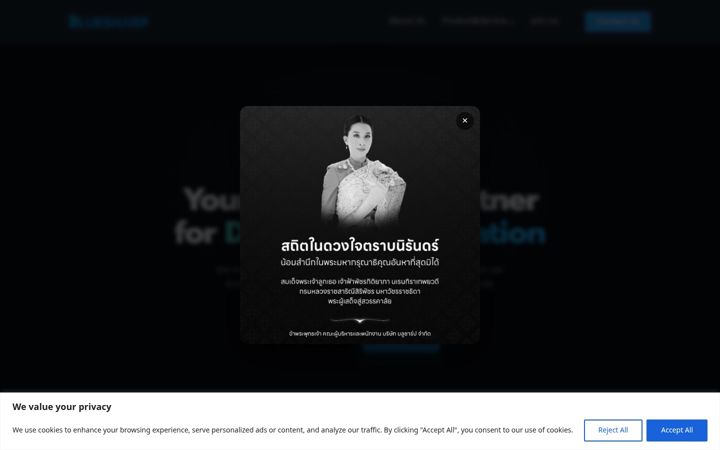 Screenshot of bluesharp.co.th