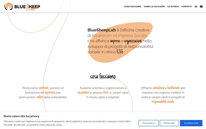 Captură de ecran a bluesheeplab.it