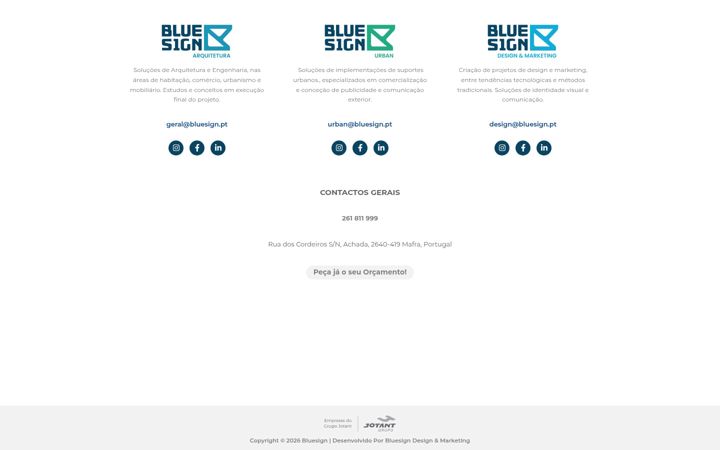 Capture d'écran de bluesign.pt