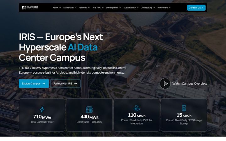 Screenshot of bluesio-tech.com