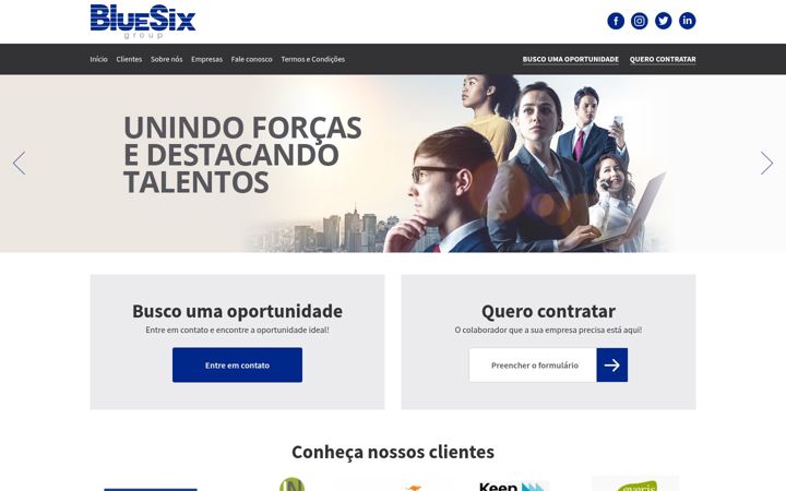Capture d'écran de bluesix.com.br