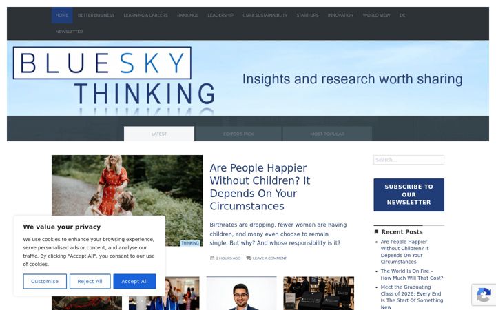 Screenshot of bluesky-thinking.com